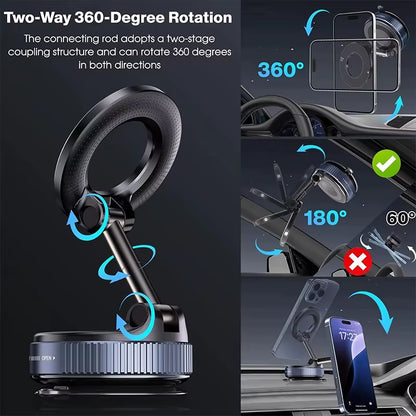 Foldable Magnetic Car Phone Holder – Multi-Angle Adjustable Navigation Mount