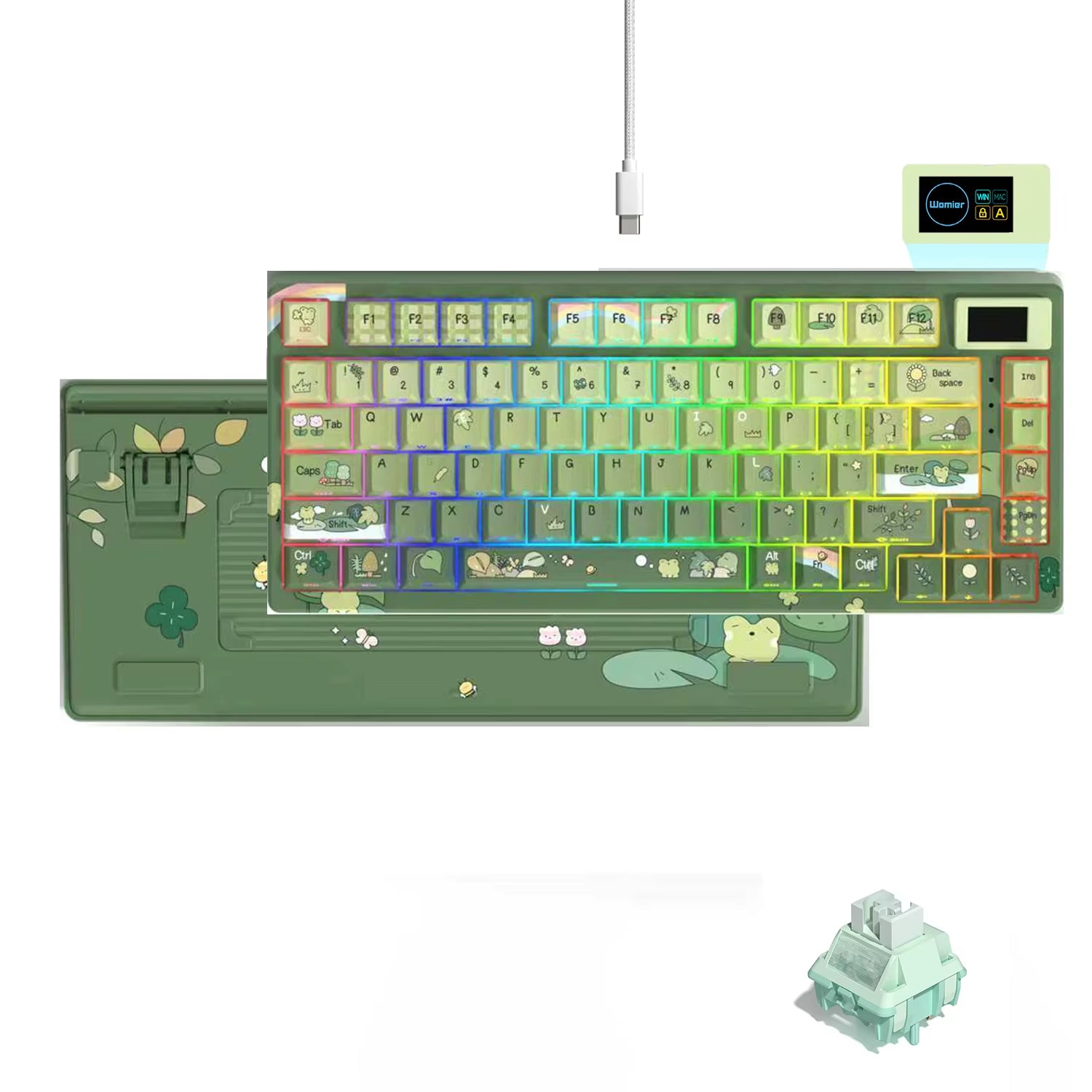 S-K80 Hot-Swap Mechanical Gaming Keyboard – 75% Custom RGB Layout