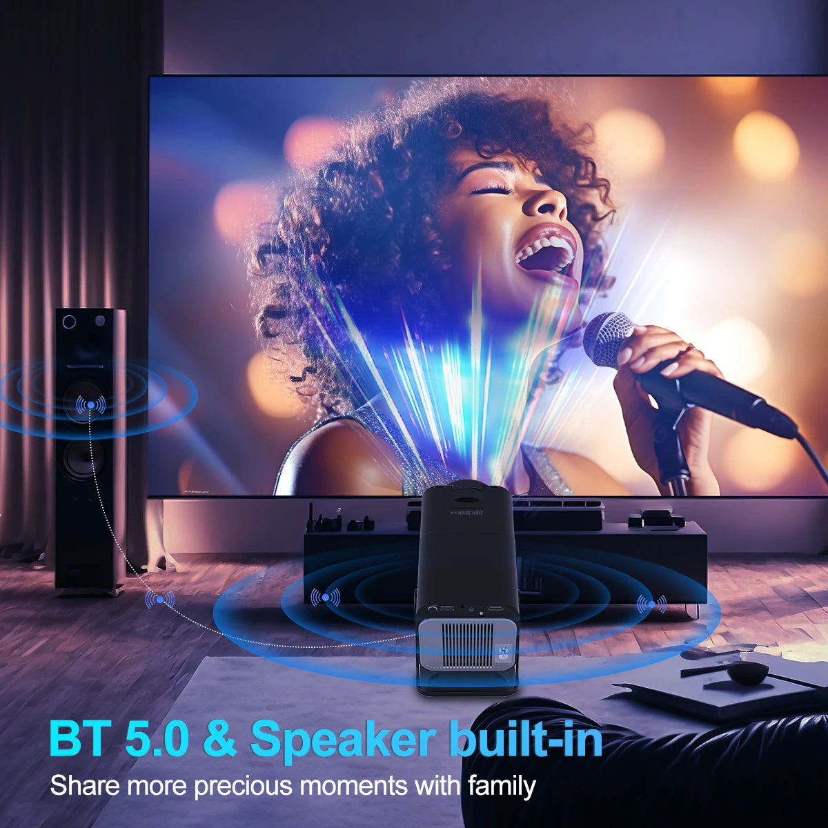 Native 1080P WiFi 6 Smart Projector with Bluetooth 5.0 – 150" Home Theater & Outdoor Cinema 🚀