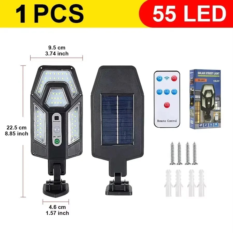 Ultra-Bright Solar Outdoor Street Light – Motion Sensor & IP65 Waterproof