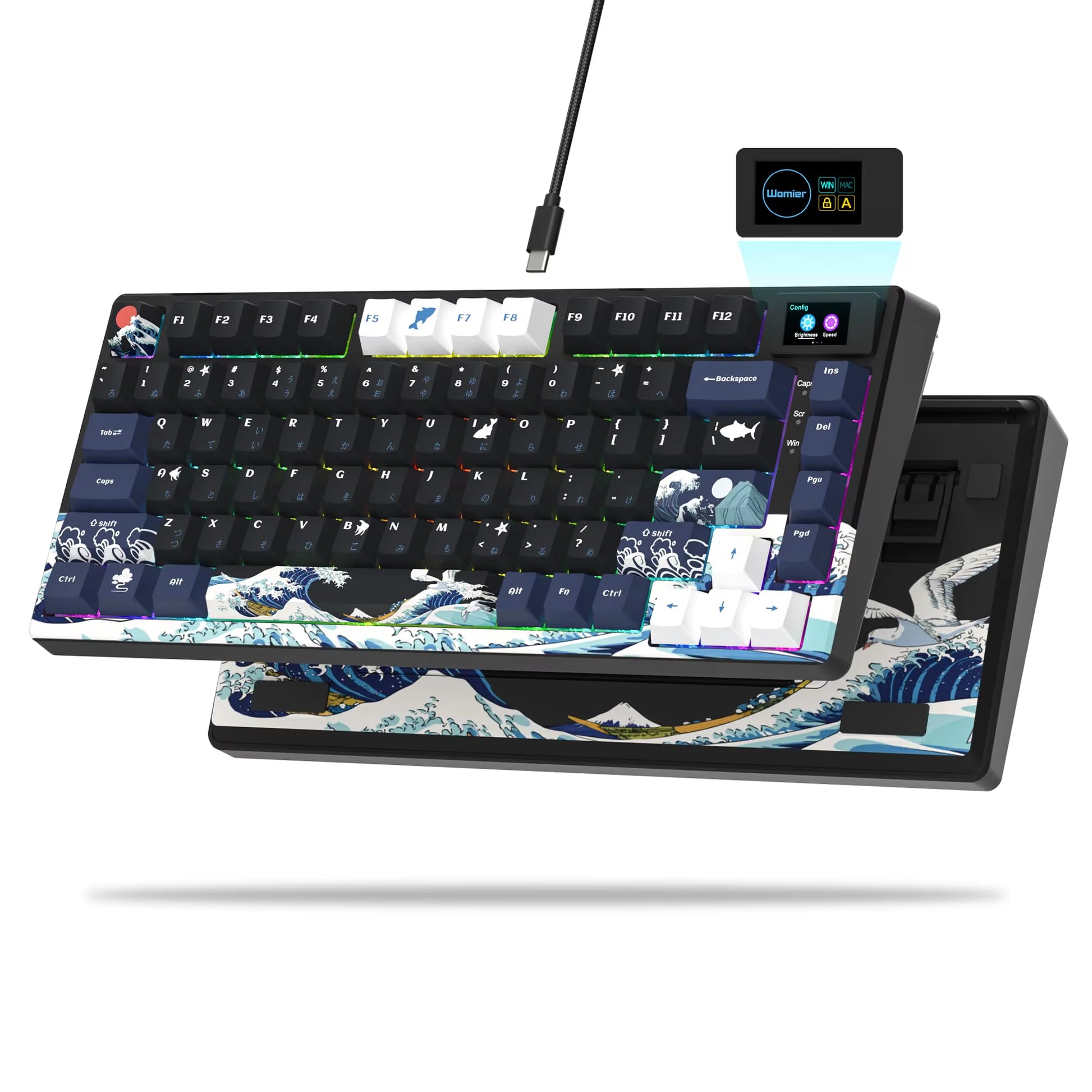 S-K80 Hot-Swap Mechanical Gaming Keyboard – 75% Custom RGB Layout