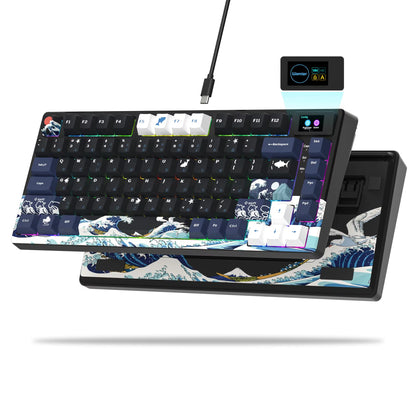 S-K80 Hot-Swap Mechanical Gaming Keyboard – 75% Custom RGB Layout