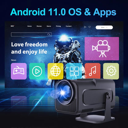 Native 1080P WiFi 6 Smart Projector with Bluetooth 5.0 – 150" Home Theater & Outdoor Cinema 🚀
