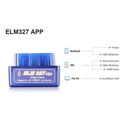 Bluetooth ELM327 OBD2 Scanner V1.5 V2.1 Car Diagnostic Tool – Check Engine Code Reader for Vehicle Diagnostics