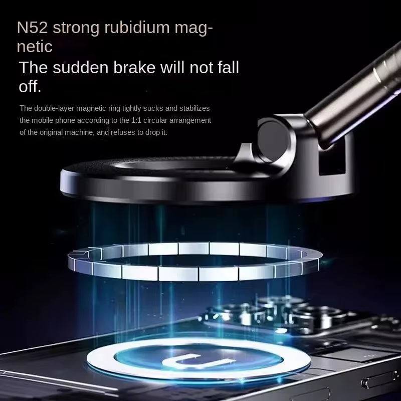 Foldable Magnetic Car Phone Holder – Multi-Angle Adjustable Navigation Mount