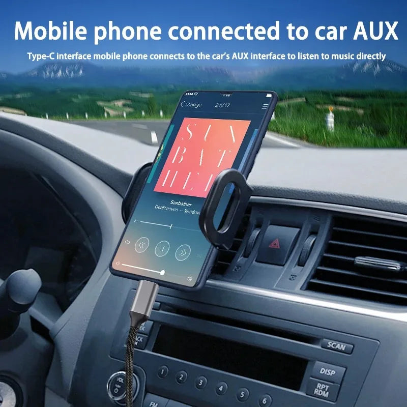 USB-C to 3.5mm AUX Audio Cable – Premium Headphone & Car Speaker Adapter