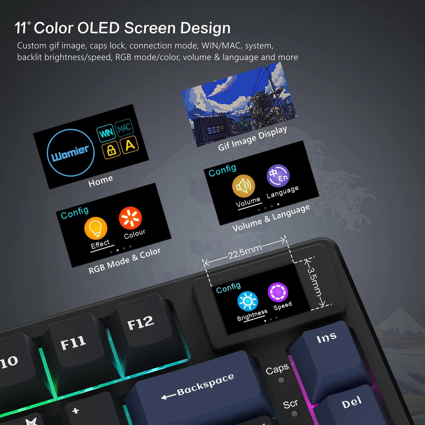S-K80 Hot-Swap Mechanical Gaming Keyboard – 75% Custom RGB Layout