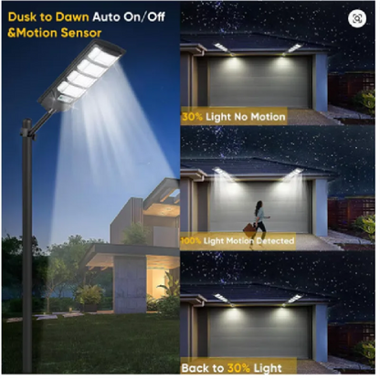 Ultra Bright Solar Motion Sensor Street Light – 192 LED Waterproof Outdoor Security Wall Lamp