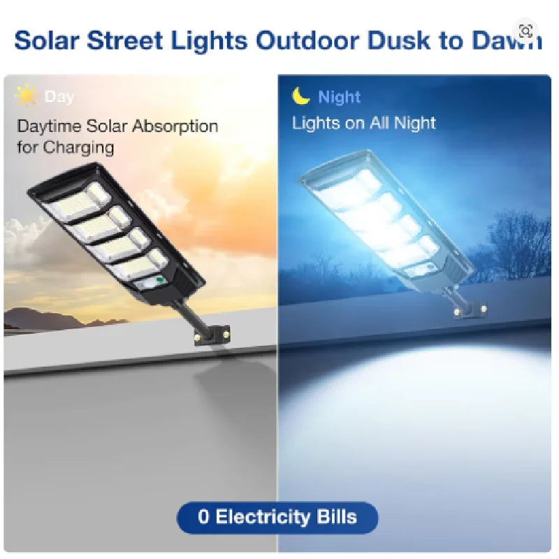 Ultra Bright Solar Motion Sensor Street Light – 192 LED Waterproof Outdoor Security Wall Lamp