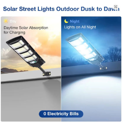 Ultra Bright Solar Motion Sensor Street Light – 192 LED Waterproof Outdoor Security Wall Lamp