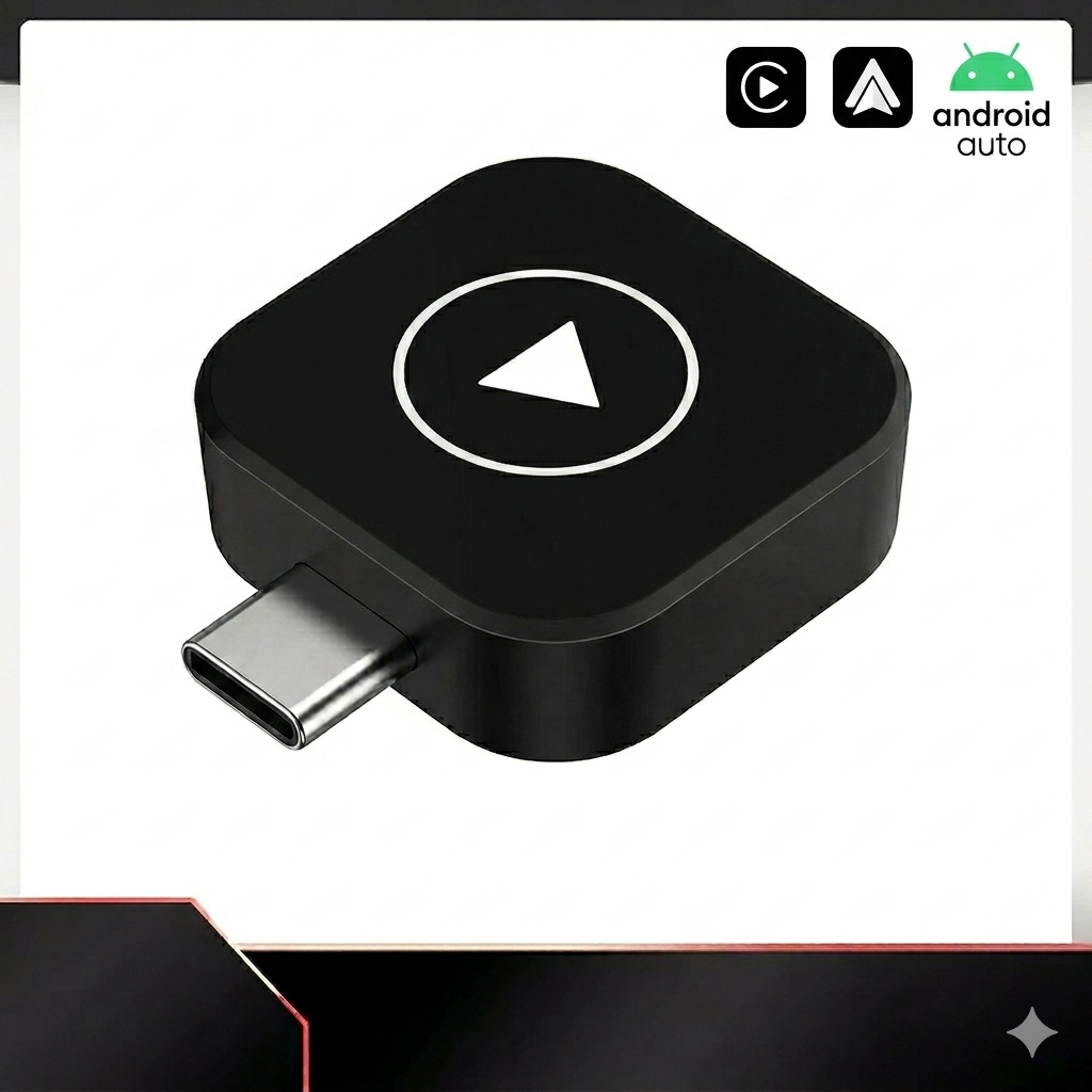 2In1 Wireless Carplay Dongle Wireless Android Auto Adapter AI Smart Box Car Intelligent Systems for Car with Wired Carplay