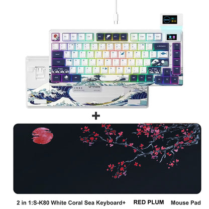 S-K80 Hot-Swap Mechanical Gaming Keyboard – 75% Custom RGB Layout