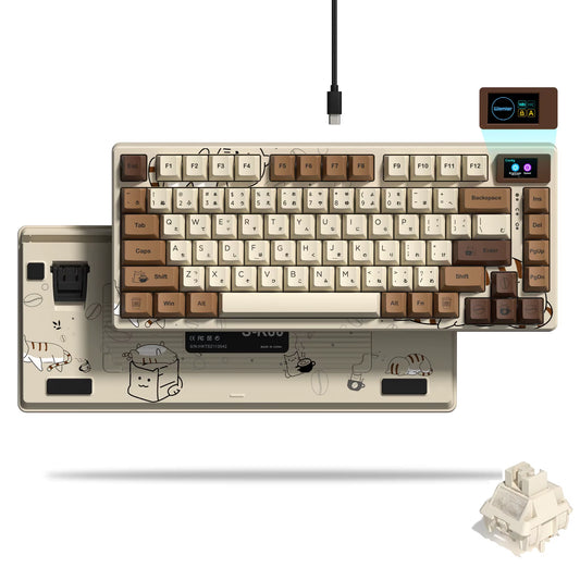 S-K80 Hot-Swap Mechanical Gaming Keyboard – 75% Custom RGB Layout