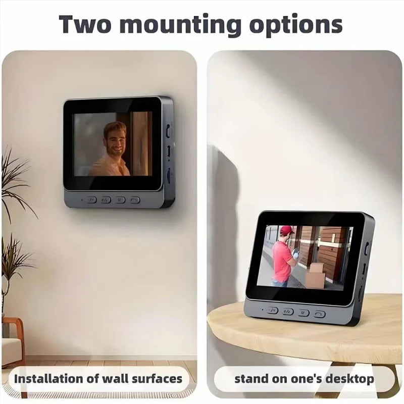 Smart WiFi Video Doorbell with 4.3-Inch HD Screen & Night Vision